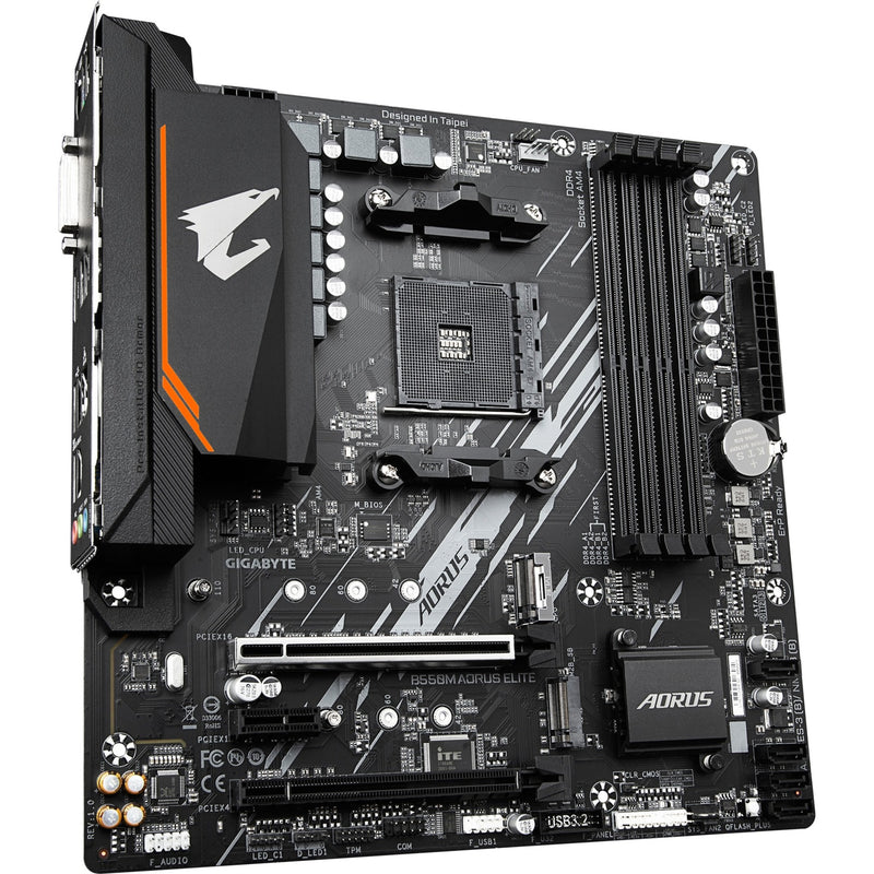 Afbeelding laden in galerijviewer, Gigabyte b550m aorus elite socket am4 moederbord (zwart grijs, raid, gb-lan, sound, µatx)
