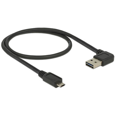 Delock easy-usb-a 2.0 male > easy-usb micro-usb-b 2.0 male kabel (zwart, 0,5 meter)