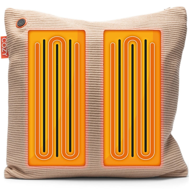 Load image into Gallery viewer, Cozy una knitted 45 x 45 cm draadloos warmtekussen (lichtbeige, powerbank 5000 mah)
