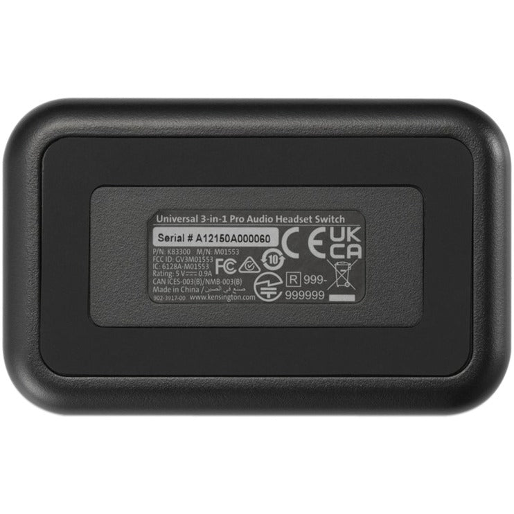 Chargez l'image dans la visionneuse de la galerie, Kensington universal 3-in-1 pro audio headset switch (bluetooth, usb, 3,5mm audio)
