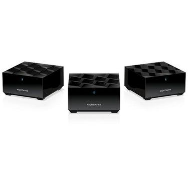 Netgear nighthawk mk73s mesh wifi 6 3-pack mesh router (zwart, 1x router, 2x satellieten )