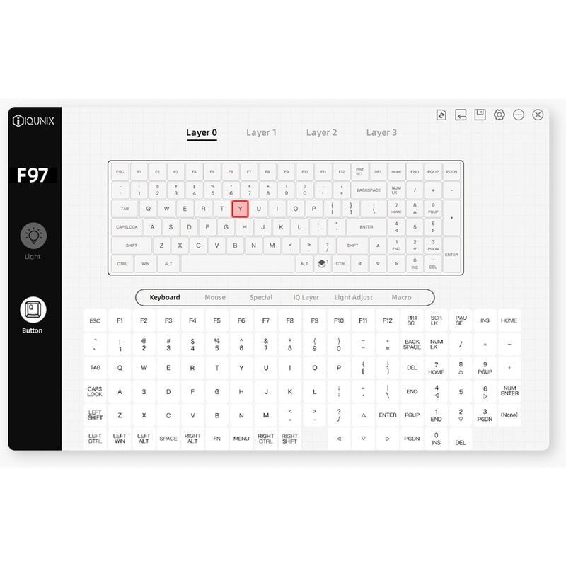 Load image into Gallery viewer, Iqunix f97 happy ape wireless mechanical keyboard, gaming toetsenbord (bruin geel, us lay-out, iqunix moonstone turbo, rgb leds, 96%, hot-swappable, pbt, 2.4ghz | bluetooth 5.1 | usb-c)

