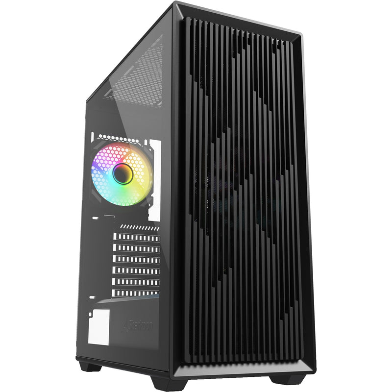Load image into Gallery viewer, Sharkoon vk2 rgb midi tower behuizing (zwart | 2x usb-a | rgb | tempered glass)
