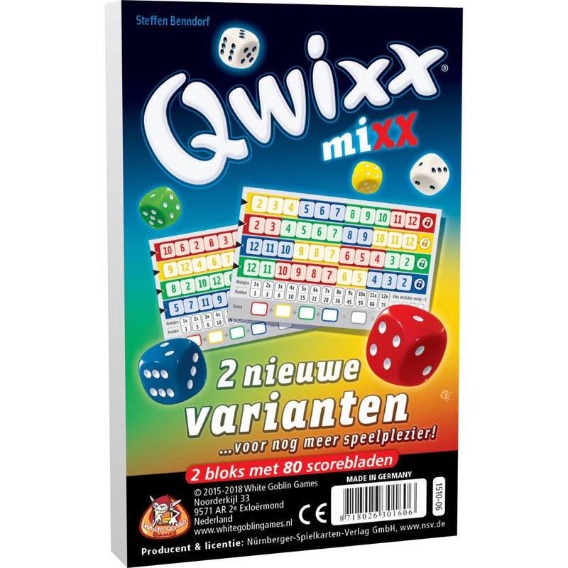 ギャラリービューアに画像をロードする, White goblin games qwixx mixx dobbelspel (nederlands, uitbreiding, 2 - 5 spelers, 15 minuten, vanaf 8 jaar)

