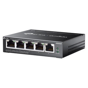 Tp-link omada es205gp switch (zwart, 4x poe+)