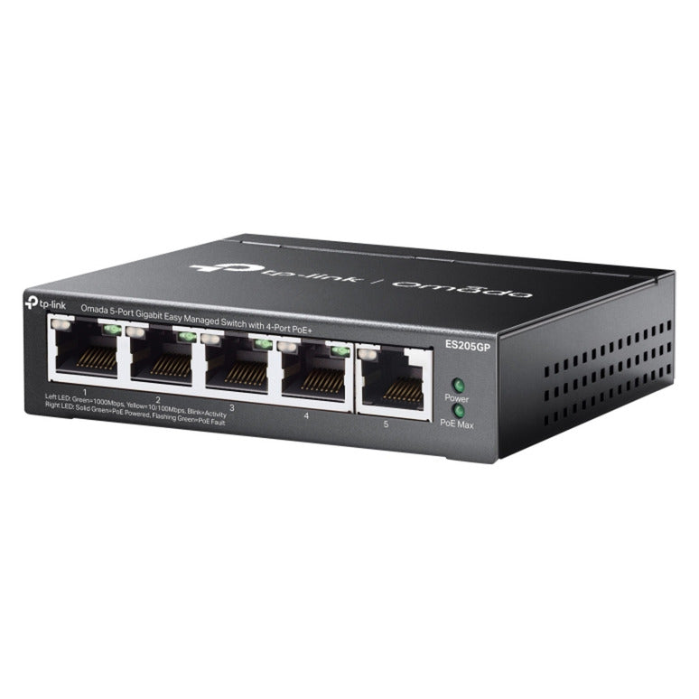 Chargez l'image dans la visionneuse de la galerie, Tp-link omada es205gp switch (zwart, 4x poe+)
