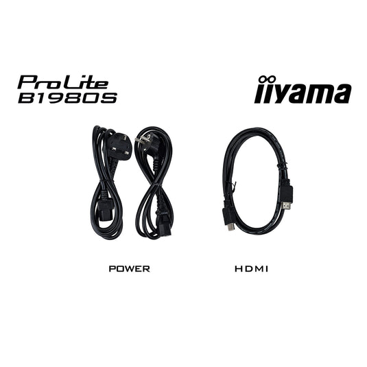 Iiyama prolite b1980s-b1 19 monitor (zwart, hdmi, displayport)