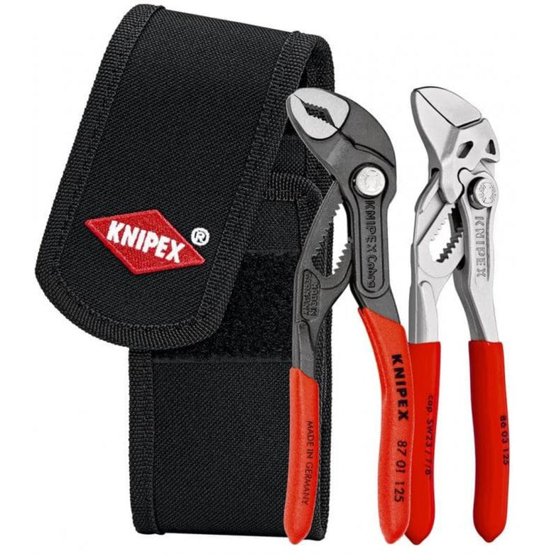 Load image into Gallery viewer, Knipex mini-tangenset in gereedschapsriem (rood zwart)
