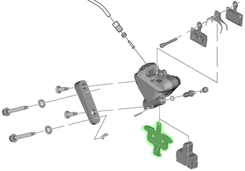 Load image into Gallery viewer, Shimano pad spacer for xtr dura ace ultegra 105
