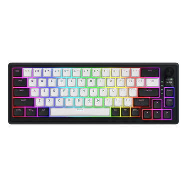Hator skyfall mag ultima 8k wireless rgb mechanisch gaming toetsenbord (zwart, us lay-out (qwerty), hator aurum ice, 65%, rgb, double-shot pbt, hot-swap, 2.4ghz | bluetooth | usb-c)