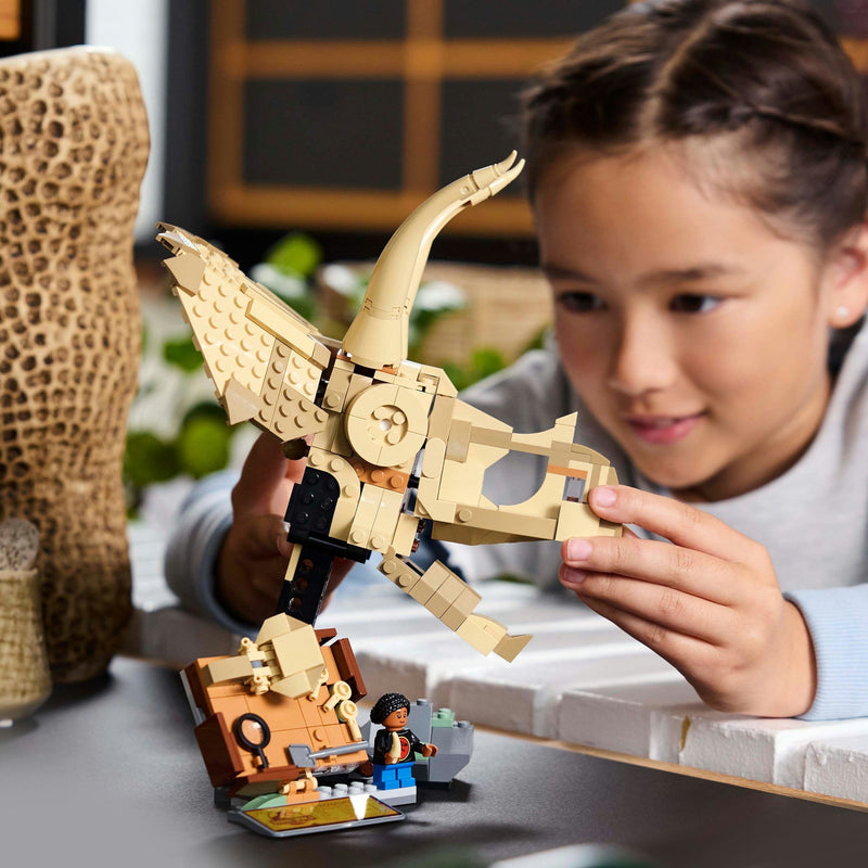 Load image into Gallery viewer, Lego jurassic world 76969 dinosaurusfossielen: triceratops schedel

