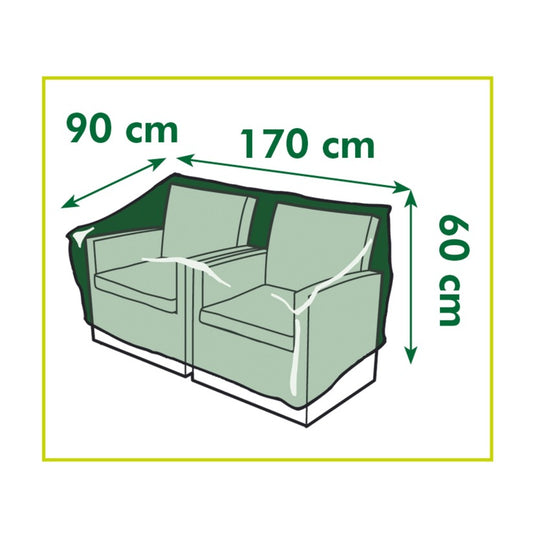 Nature tuinmeubelafdekhoes voor 2-zits loungebank afdekking (grijs, 6031600)