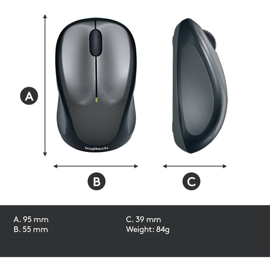 Muis draadloos logitech m325 grijs