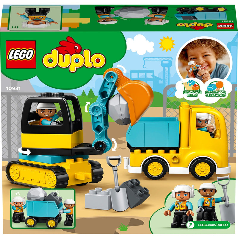 Load image into Gallery viewer, Lego duplo - truck graafmachine met rupsbanden constructiespeelgoed (10931)
