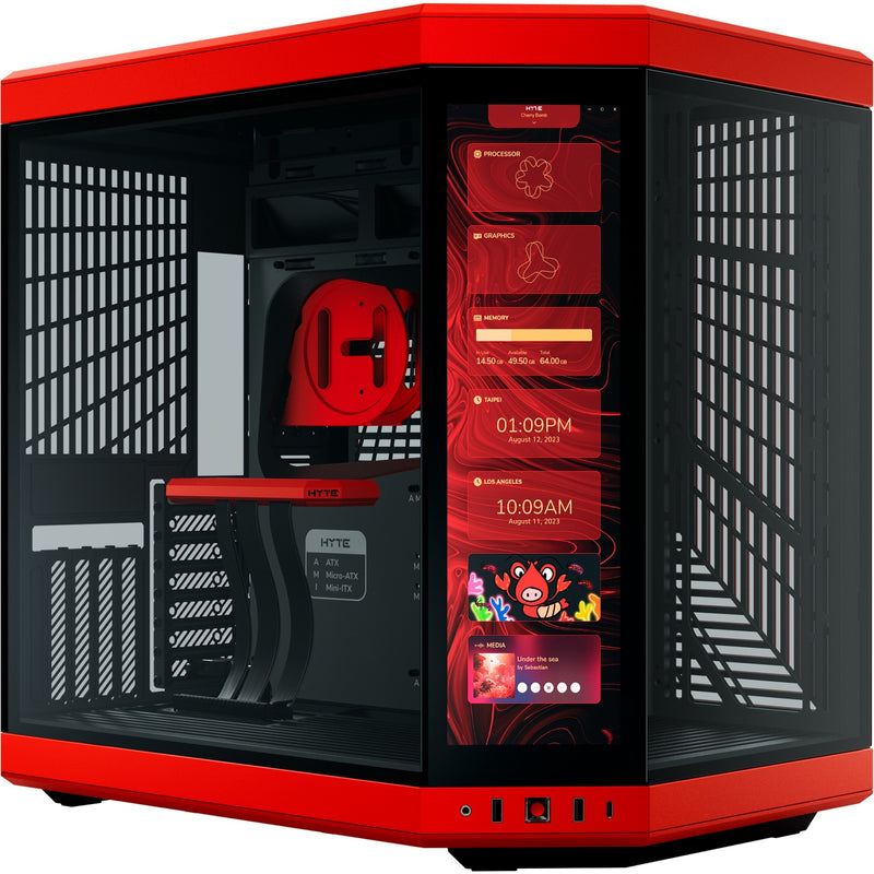 Load image into Gallery viewer, Hyte y70 touch infinite midi tower behuizing (zwart | 2x usb-a | 1x usb-c | tempered glass)
