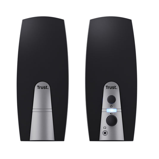 Trust 2.0 speaker set pc-luidspreker (zwart zilver)