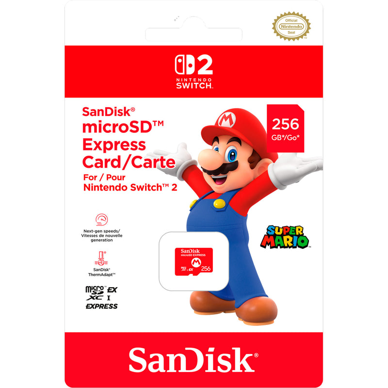 Load image into Gallery viewer, Sandisk nintendo switch 2 mircosd express card 256 gb geheugenkaart
