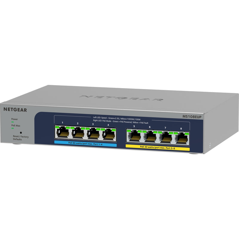Load image into Gallery viewer, Netgear 8-port multi-gigabit (2.5g) ultra60 poe++ ethernet plus switch ms108eup (grijs)
