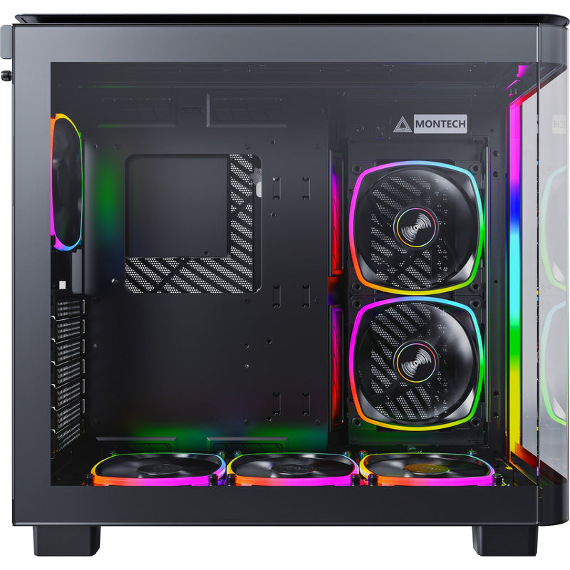 Load image into Gallery viewer, Montech king 95 pro midi tower behuizing (zwart | 2x usb-a | 1x usb-c | rgb | tempered glass)

