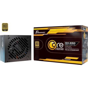 Seasonic core gx-650-v2 modulaire 650 watt voeding (zwart, 1x 12v-2x6, 2x pcie)