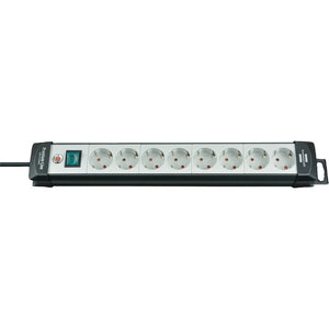 Brennenstuhl premium-line 8x stekkerdoos (zwart lichtgrijs, 1951580101, voor 8 stekkers, 5m)