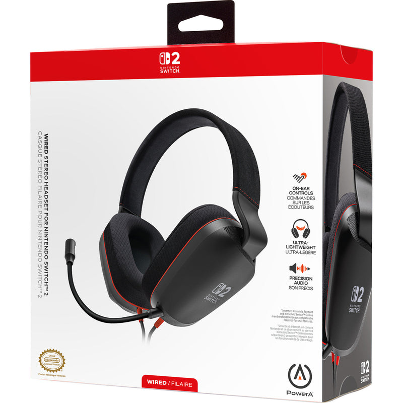 Afbeelding laden in galerijviewer, Powera bedrade stereoheadset voor nintendo switch 2 over-ear gaming headset (zwart rood, nintendo switch 2, nintendo switch – oled model, nintendo switch, nintendo switch lite)
