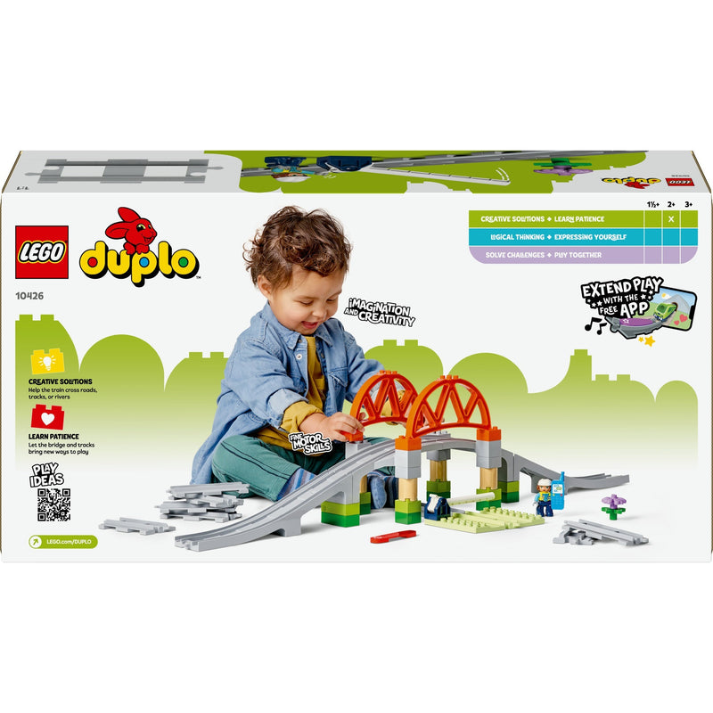 Load image into Gallery viewer, Lego duplo town 10426 treinbrug en rails uitbreidingsset
