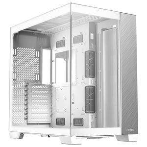 Antec c8 aluminum midi tower behuizing (wit zilver | 2x usb-a | 1x usb-c | tempered glass)