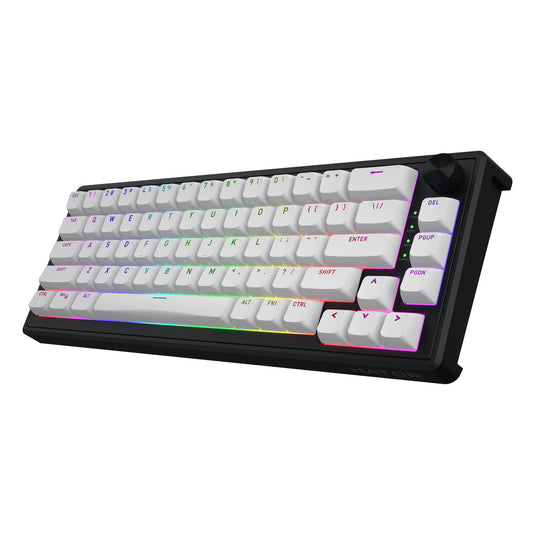 Hator skyfall mag ultra 8k rgb mechanisch gaming toetsenbord (zwart, us lay-out (qwerty), hator aurum ice, 65%, rgb, double-shot pbt, hot-swap)