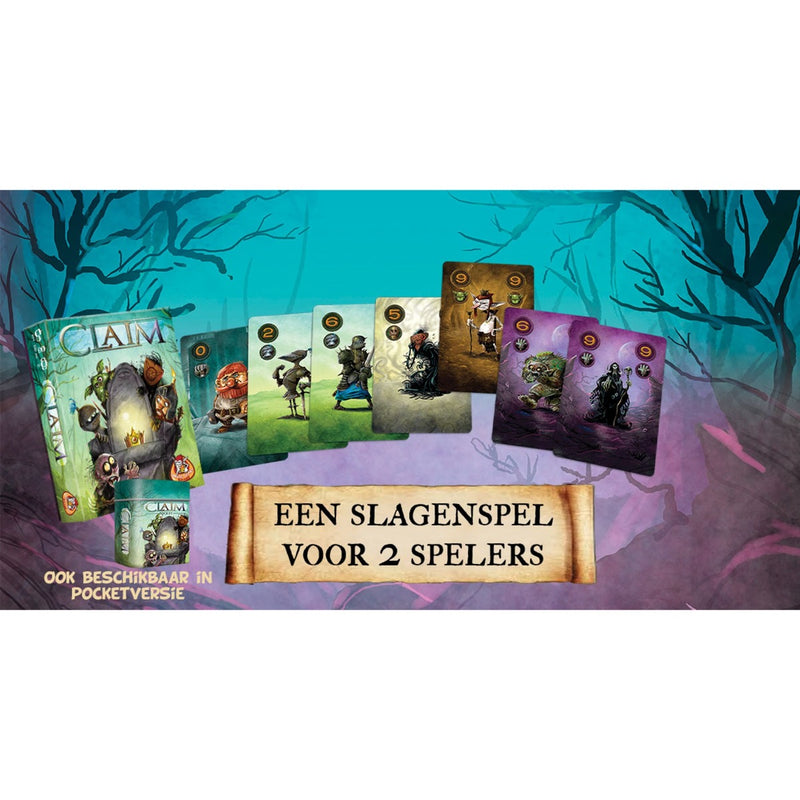 Load image into Gallery viewer, White goblin games claim kaartspel (nederlands, 2 spelers, 25 minuten, vanaf 10 jaar)
