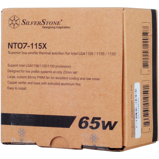 Silverstone nitrogon nt07-115x cpu-koeler (pwm-aansluiting, ultra low profile)