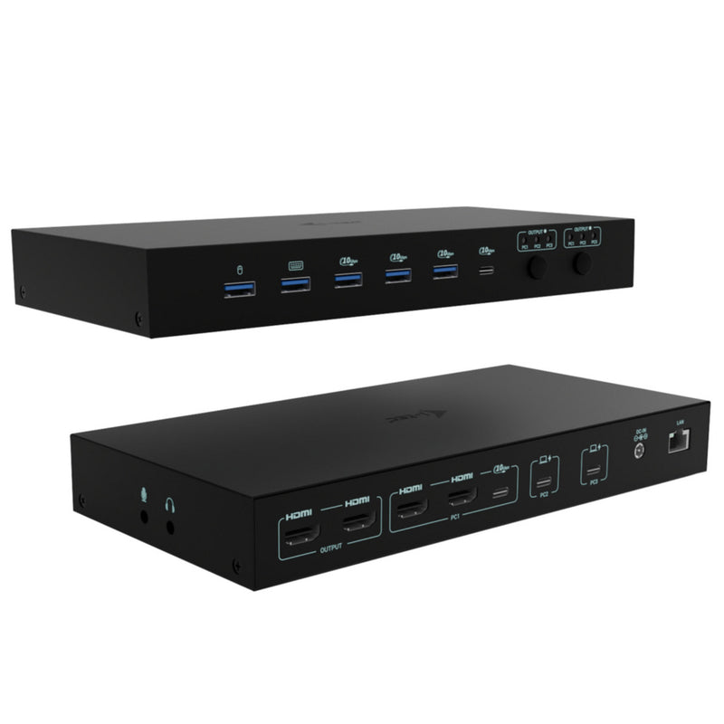 Chargez l'image dans la visionneuse de la galerie, I-tec usb-c kvm dock pro dockingstation (zwart)
