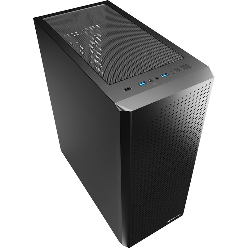 Load image into Gallery viewer, Sharkoon vs9 black midi tower behuizing (zwart | 3x usb-a)
