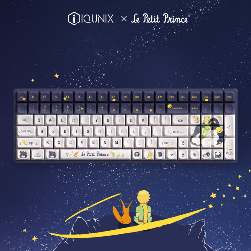 Load image into Gallery viewer, Iqunix f97 starry tryst rgb mechanisch gaming toetsenbord (donkerblauw, us lay-out (qwerty), gateron red, 96%, rgb leds, hot-swappable, pbt, 2.4ghz | bluetooth 5.1 | usb-c)
