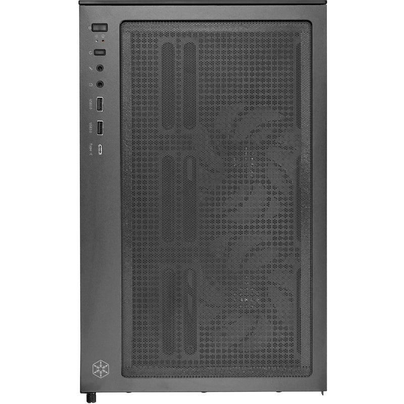 Load image into Gallery viewer, Silverstone lucid 04 mini tower behuizing (zwart | 2x usb-a | 1x usb-c | rgb | tempered glass)
