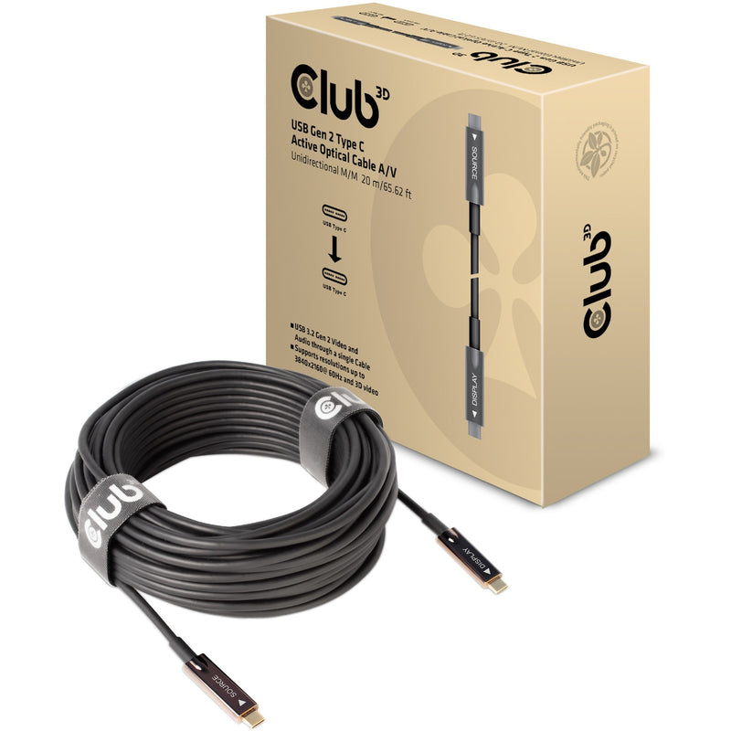 Chargez l'image dans la visionneuse de la galerie, Club 3d actieve optische usb-c 3.2 gen 2 kabel (zwart, 20 meter)
