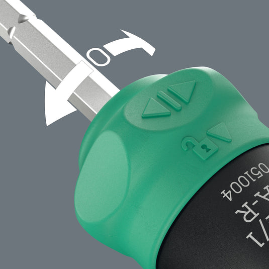 Wera kraftform kompakt 26 ra-r met etui, 6‑delig bitset (zwart groen)