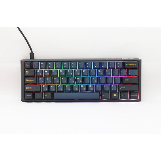 Ducky one 3 pro mini rgb mechanisch gaming toetsenbord (zwart, us lay-out (qwerty), cherry mx2a speed silver, 60%, rgb led, double-shot pbt, quack mechanics, hot swap)