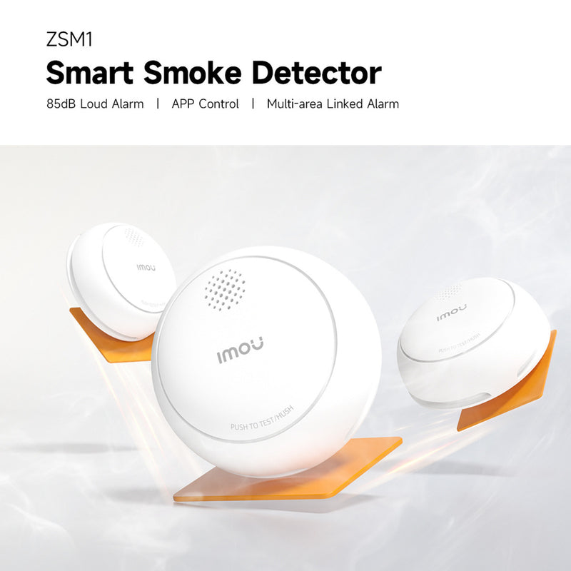 Afbeelding laden in galerijviewer, Imou slimme rookmelder - zsm1 bundel (wit, 3 stuks + zg2s smart gateway, zigbee)
