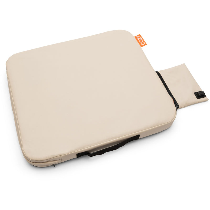 Load image into Gallery viewer, Cozy jord outdoor infrarood verwarmd draadloos zitkussen warmtekussen (lichtbeige, powerbank 10000 mah)
