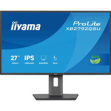 Iiyama prolite xb2792qsu-b1 27 monitor (zwart, hdmi, displayport, 2x usb-a, usb-b, 120 hz)