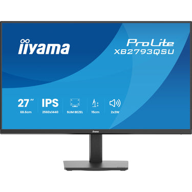 Iiyama prolite xb2793qsu-b1 27 monitor (zwart (mat), hdmi, displayport, usb, audio)