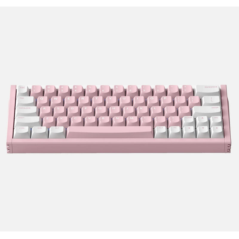 Load image into Gallery viewer, Iqunix ez63 pink magnetic switch gaming he keyboard (wit, us lay-out (qwerty), gateron magnetic jade pro, 60%, rgb, double shot pbt keycaps)
