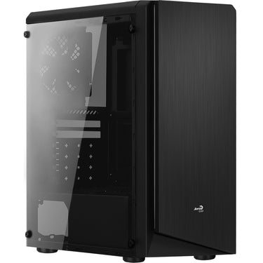 Aerocool rift midi tower behuizing (zwart | 3x usb-a | rgb | window)