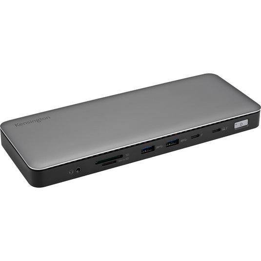 Kensington sd5760t dockingstation (zilver zwart, thunderbolt 4, usb-c, usb-a, hdmi, pd)