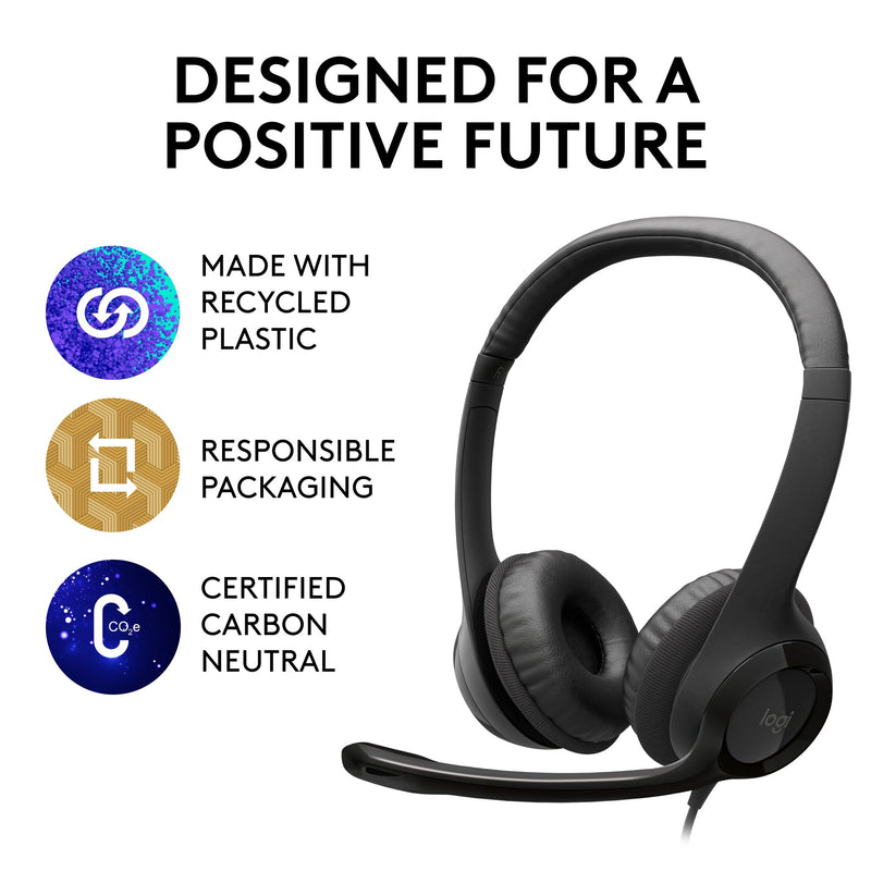 Afbeelding laden in galerijviewer, Logitech usb headset h390 on-ear (zwart, retail)
