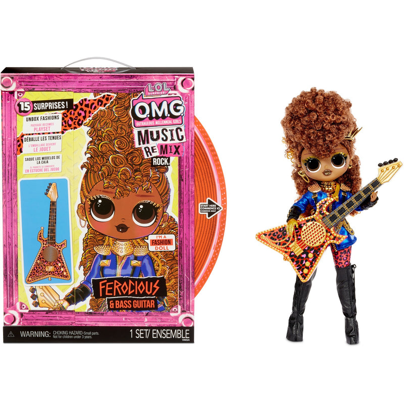 Load image into Gallery viewer, Mga entertainment l.o.l. surprise! omg remix rock - ferocious and bass guitar pop

