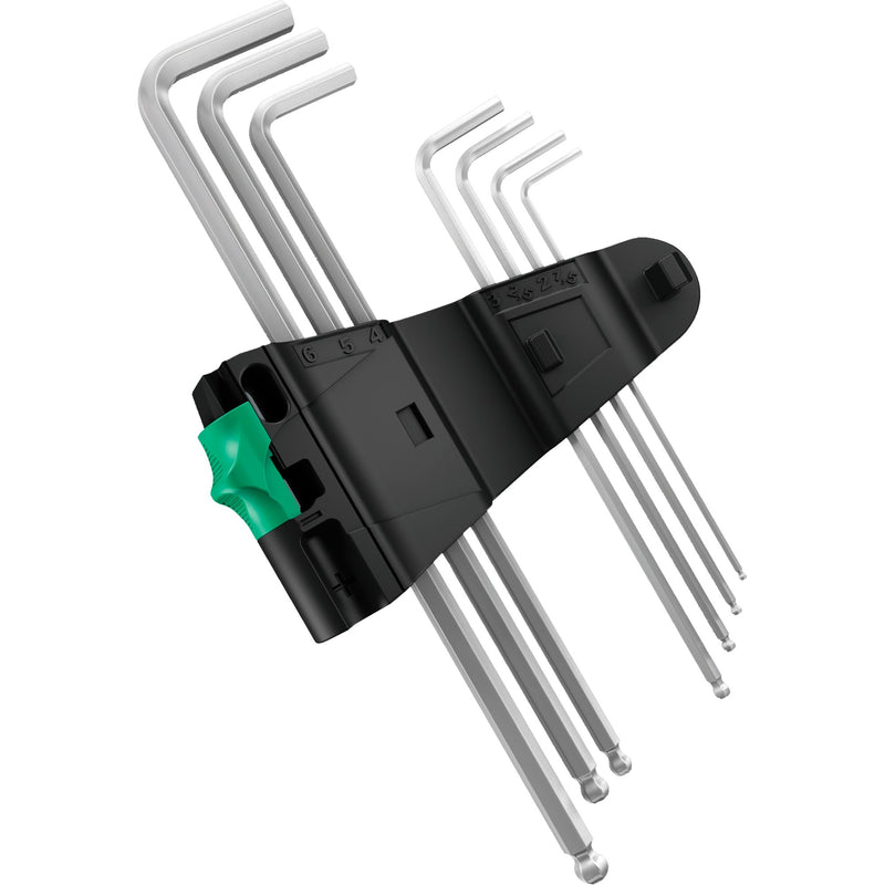 Load image into Gallery viewer, Wera 950 9 hex-plus 1 sb stiftsleutelset, metrisch, verchroomd (9-delig)

