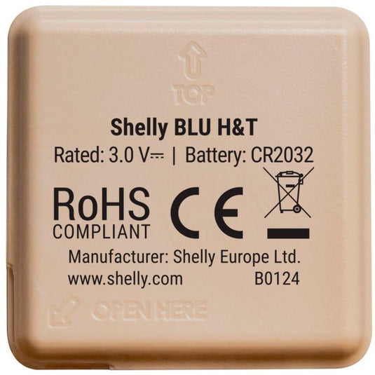 Shelly blu h t temperatuur- en vochtmeter (mokka, bluetooth)