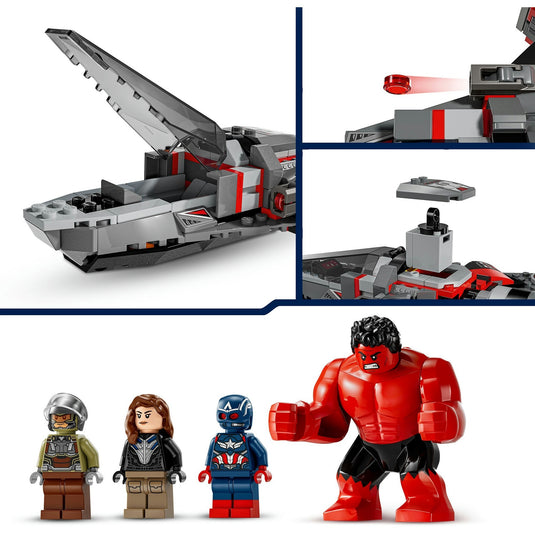 Lego marvel - captain america vs. rode hulk duel constructiespeelgoed (76292)